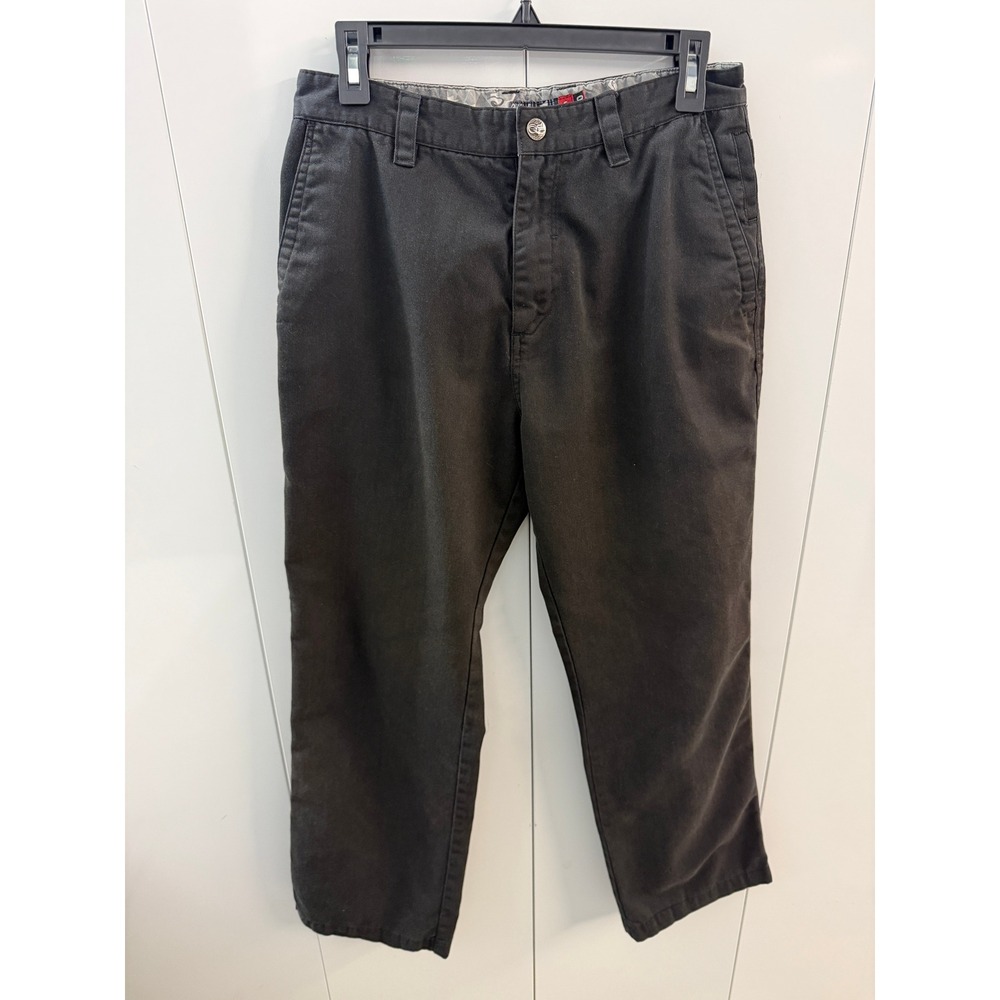 Quiksilver Mens Chino Pants Black Size 30 Straight Leg B105447 Skate Casual